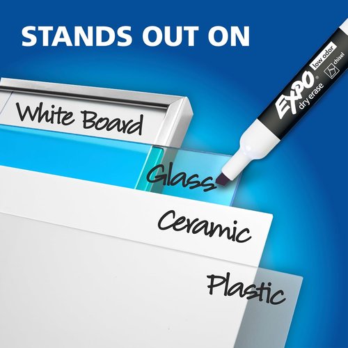 EXPO Dry Erase Markers - Low Odor Black Ink, Chisel Tip, 40 Count | Essential for Office & Classroom