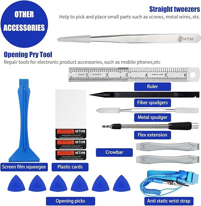 HengTianMei 142 in 1 Precision Screwdriver Set Professional Magnetic Repair Tool Kit for Computer, Laptop, Xbox, Macbook, Game Console (H1128)