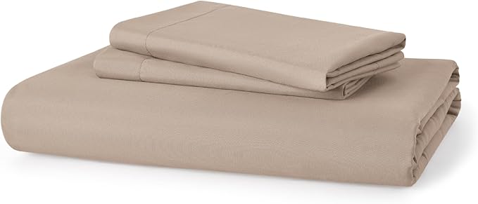 Bedsure Duvet Cover Queen Size - Soft Double Brushed Bedding Set for Kids & Adults, Zipper Closure, 3 Pieces, Includes 1 Duvet Cover (90"x90") & 2 Pillow Shams, NO Comforter, Khaki