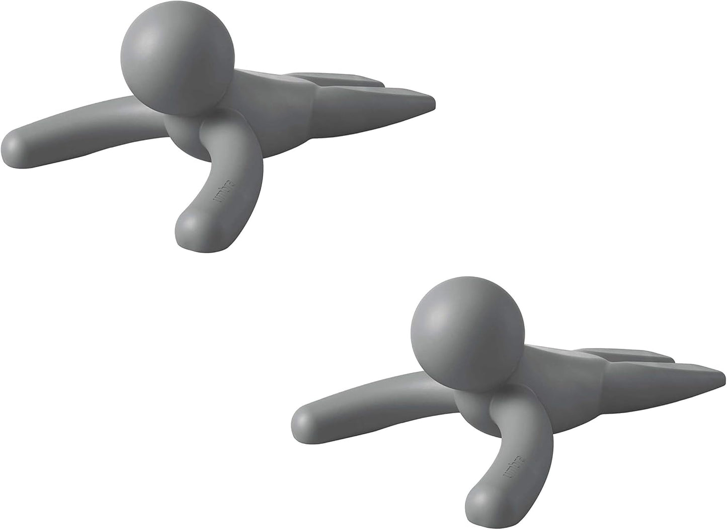 Umbra Buddy Door Stop - Heavy-Duty, Flexible Design with Soft-Touch Finish - Grey, 2-Pack
