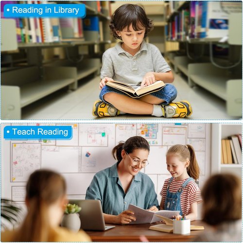 PATIKIL Guided Reading Strips - 36 Colored Overlay Bookmarks to Reduce Visual Stress | Yellow