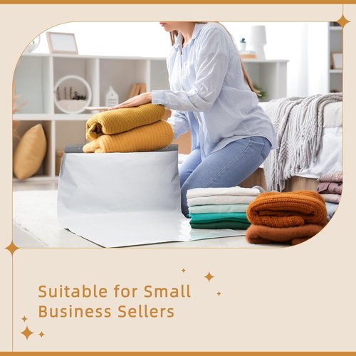 Fuxury Poly Mailers - 250 Pcs Waterproof Mailing Envelopes for Clothing | Strong Adhesive, 24x36" (White)