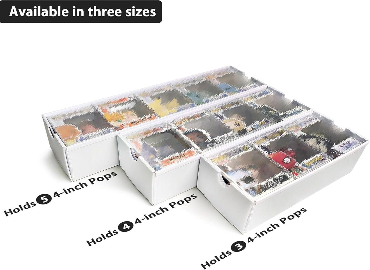 Skiennix Display Case for 4" Funko Pops - Stackable Organizer Shelf with Protective Sleeves | Wall-Mountable Box (5 Pops x 4 Pack)