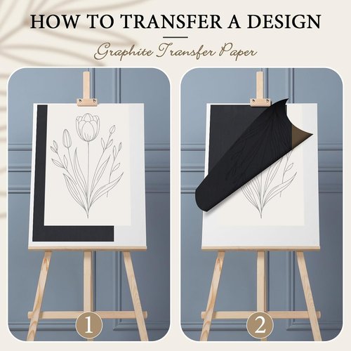 Epakh Carbon Transfer Paper - 20 Sheets 20''x 36'' for Tracing and Drawing | Arts and Crafts Supplies