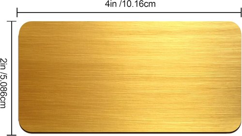 Engraved Name Plates for Urns - Custom Brass Plaque | 2" x 4" Personalized Trophy Plate - Gold