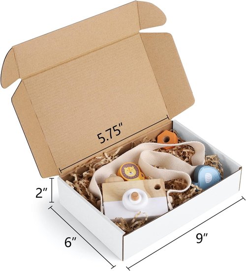 Eupako Shipping Boxes - Small 9x6x2 Corrugated Cardboard - 25 Pack White Mailing Boxes for Small Business