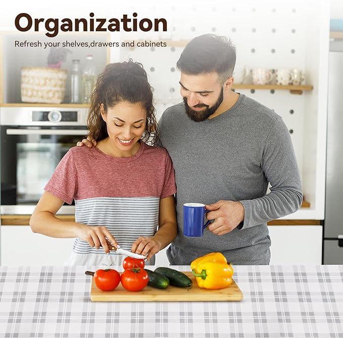 Drawer Shelf Liner for Kitchen Cabinets, Non Adhesive Slip Resistant Shelf Paper Easy to Clean, Strong Grip Thickened Waterproof Washable Mats for Pantry Shelves Cupboard Dresser (Grey, 17.5in x 30FT)