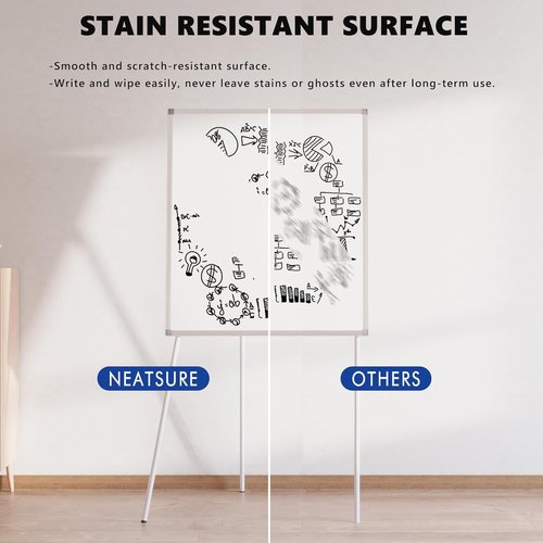 Large Magnetic Dry Erase Whiteboard Easel by [Brand Name] - 36" x 24" Portable & Adjustable for Home Office or Classroom