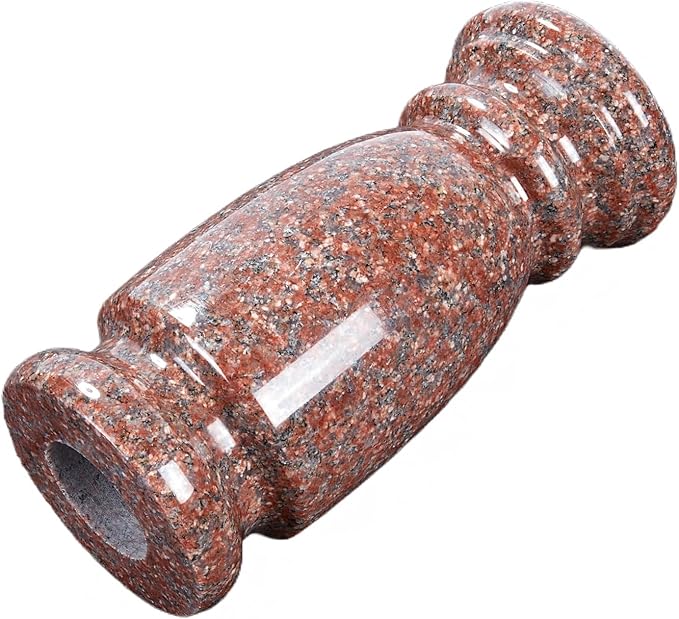Granite Cemetery Vase for Grave Markers, Headstone Memorial Flower Holder