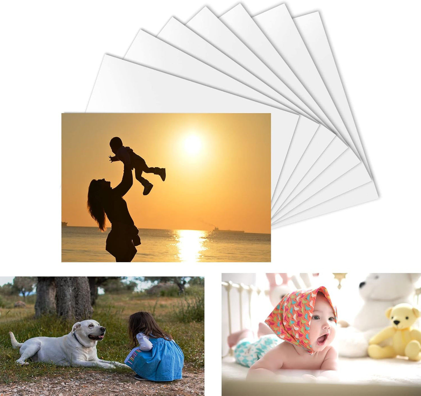 Skiennix Aluminum Photo Blanks - 8 Pcs 4x6 Inch Metal Sublimation Blanks | 0.4mm Thickness for Custom Printing