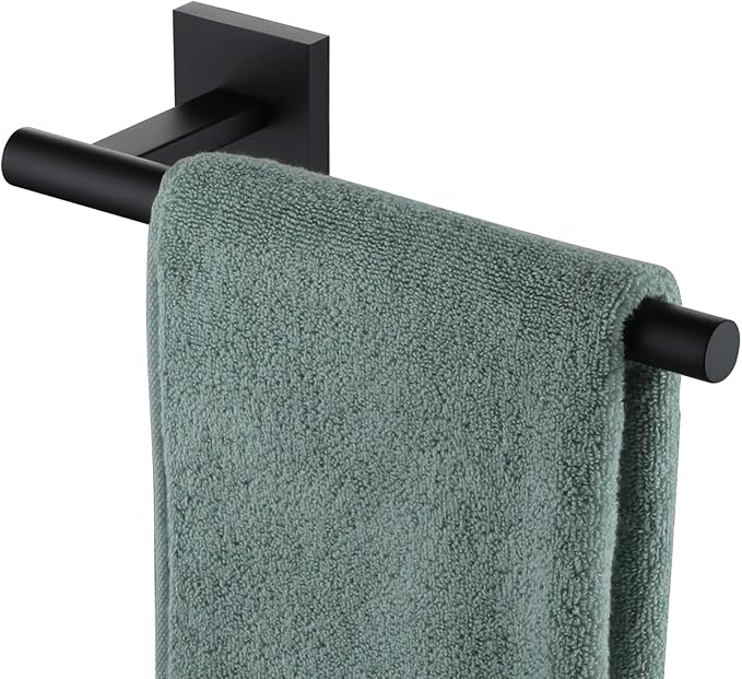 KOKOSIRI Towel Bar Matte Black Bathroom Hardware Hand Towel Rails Wall Mounted Kitchen Toilet Cabinet Paper Holder, Stainless Steel B3008BK
