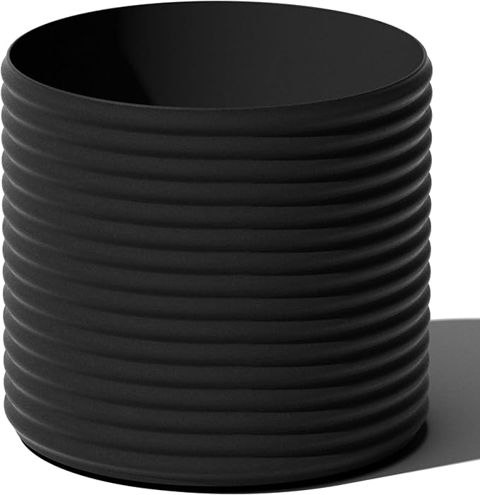 Veradek Mod Series 13" Short Planter for Patio & Backyard | Durable Plastic-Stone Material | Modern Décor for Plants & Flowers