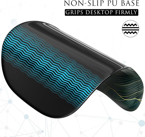 MROCO Ergonomic Mouse Pad - Gel Wrist Rest for Comfort & Pain Relief | 9.4 x 8.1 in, Green Leaves