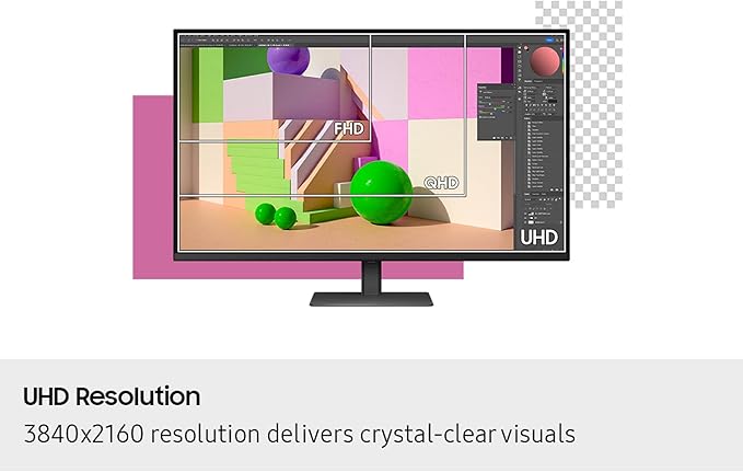 Samsung 37" ViewFinity S7 (S70D) 4K UHD HDR10 High Resolution Monitor, DP Port, TUV-Certified, 2025, LS37D700EANXZA