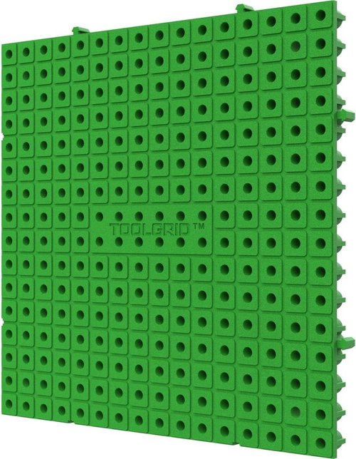 MANTIS Toolgrid TGB-6X6 Modular Board - 16-Piece Pack in Green for Organized Tools