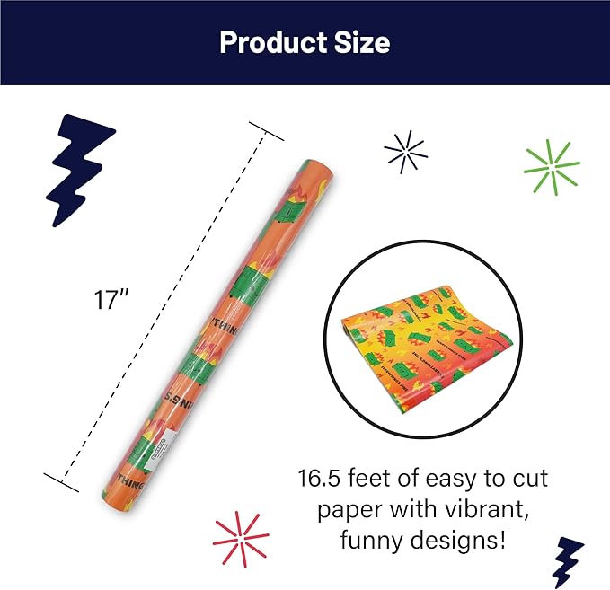 GOOFBALLS Hilarious Wrapping Paper Roll – Funny Gift Wrap for Birthdays, Holidays, White Elephant, Gag Gifts - Dumpster