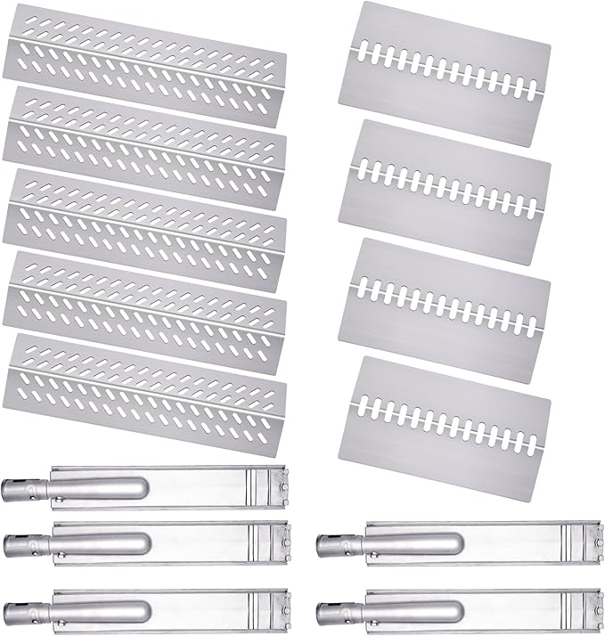 Cozilar 16516 16631 16520 Grill Burner Replacement for 5 Burners Bull Grill Replacement Parts Bull Brahma 57568 57569, Cal Flame BBQ04103000, BBQ04103010-CC, Grill Heat Plates Grill Parts Accessories
