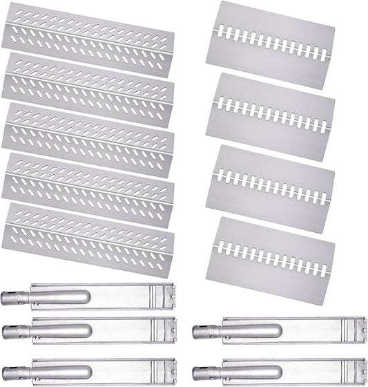 Cozilar 16516 16631 16520 Grill Burner Replacement for 5 Burners Bull Grill Replacement Parts Bull Brahma 57568 57569, Cal Flame BBQ04103000, BBQ04103010-CC, Grill Heat Plates Grill Parts Accessories