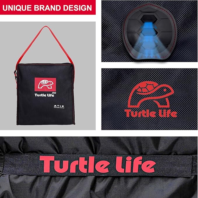Turtle Life BBQ Grill Cover, 32 Inch Heavy Duty Waterproof 2 Burner Barbecue Gas Grill Covers for Weber Spirit Char-Broil Performance, Black