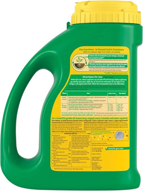 Miracle-Gro Shake 'N Feed All Purpose Plant Food - 4.5 lbs for Indoor & Outdoor Plants | Feeds for 3 Months