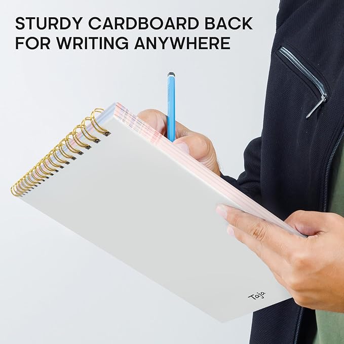 Taja To Do List Notepad - To Do List Notebook for Work with 52 Sheets, 9.8" x 6.5", Undated Daily Planner Perfect for Daily Tasks and Goal Setting, Notepad Suitable for Office, Home & School - Spring Blossom
