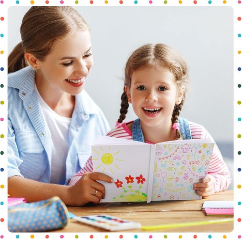 Henoyso Blank Hardcover Books - 30 Pack Story Journals for Kids | 6 x 8 Inch White Notebooks