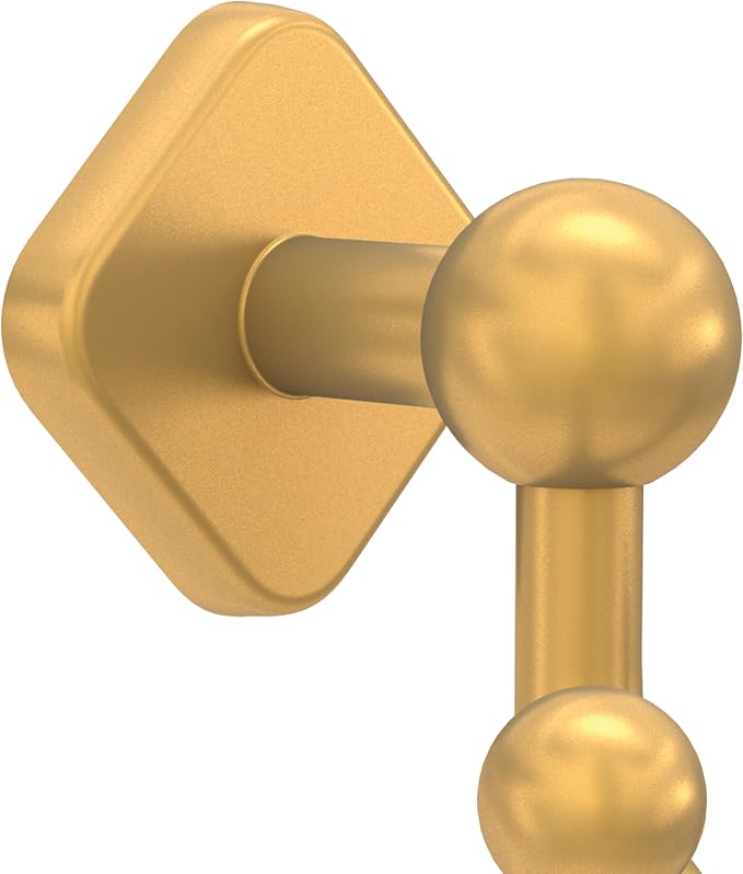Franklin Brass Gainesville (1-Pack) Towel Hooks Satin Gold Double Bathroom J Hooks Wall Mounted for Robes & Towels Hand Towel Hook Holder Kitchen, Bathroom Accessories GNV35-SG