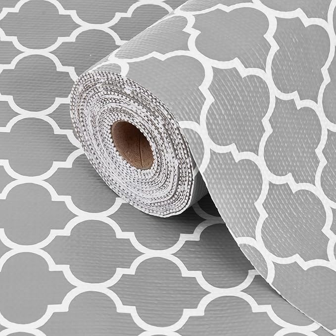Drawer Shelf Liner for Kitchen Cabinets, Non Adhesive Slip Resistant Shelf Paper Easy to Clean, Strong Grip Thickened Waterproof Washable Mats for Pantry Shelves Cupboard Dresser, 12 in x 30 FT