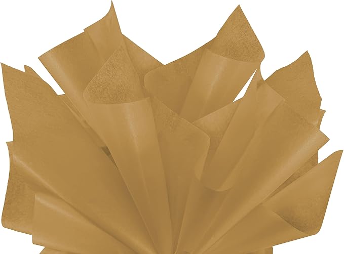 Flexicore Packaging® | Gift Wrap Tissue Paper | Size: 15"x20" | 100 Sheet | Acid Free Bulk Tissue Paper | (Natural Tan)