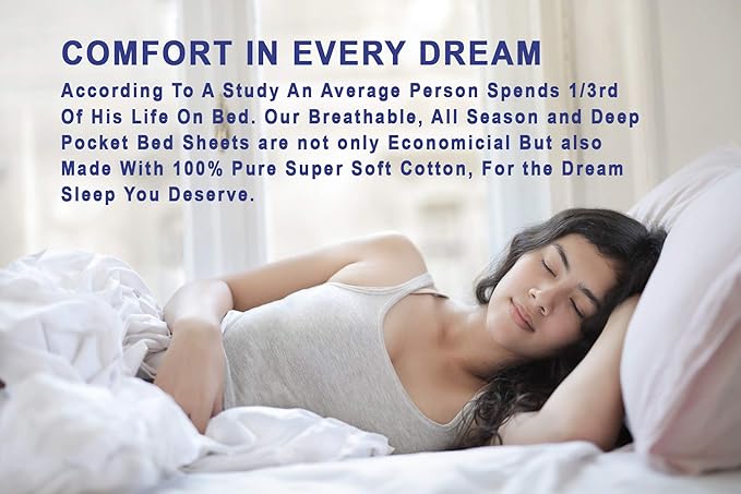 RUVANTI 100% Cotton Full Size Bed Sheets, 4 Pieces, Soft & Breathable Percale Weave Bedding, Deep Pocket 16", Hotel Standard, Crisp Cool Feel, Durable, Perfect Sheet Set Floral, Bloomex