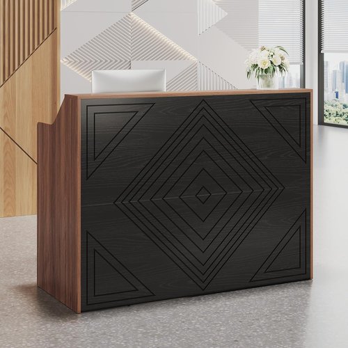 Regine Switzerland Reception Desk - Modern 47-Inch Front Desk with Drawer & Storage Cabinet for Beauty Salons, Home Offices