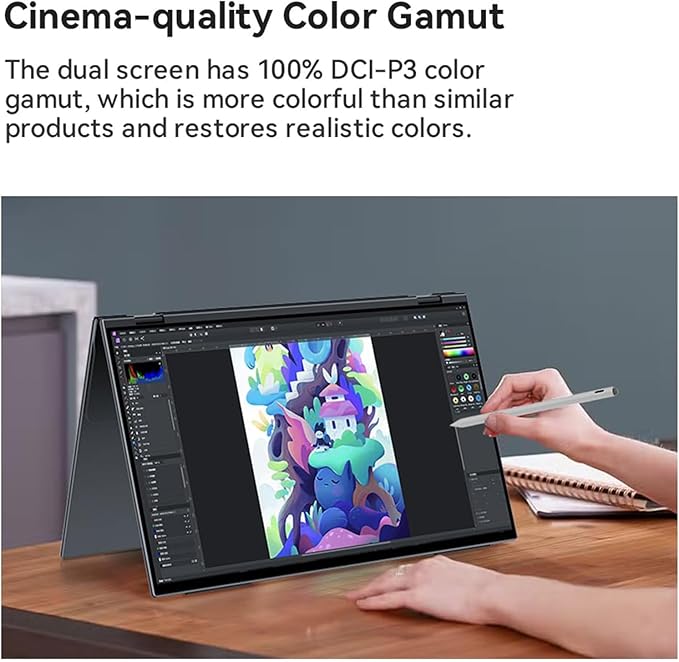 EHOMEWEI Dual Stacked Monitor 16"*2 Laptop Expansion Screens 2560 * 1600 * 2 60Hz 100DCI-P3 HDR for Windows MacOS X2 Pro
