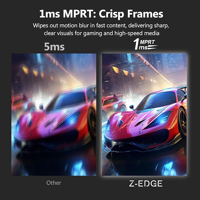 Z-Edge 27-inch 4K Gaming Monitor, 120Hz UHD 3840x2160 IPS Monitor, S274K 1ms MPRT Refresh Rate, 16.7M Colors, HDMI 2.0 x2 and DP 1.4 x 2