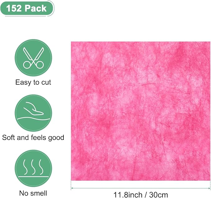 M METERXITY 152-Sheet Korean Cotton Wrapping Flower Paper, 11.8 Inch/ 30cm Waterproof Floral Wrapping Cotton Paper for Bouquets/Gift Packaging [Hot Pink]