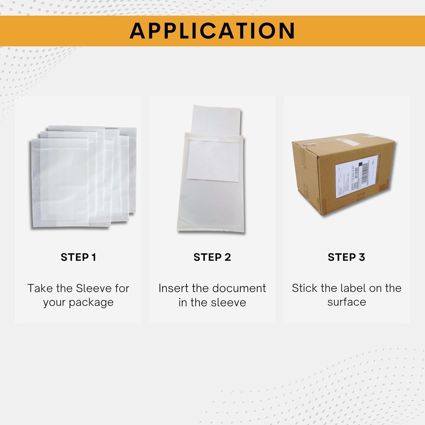 UPS 250 Pack Shipping Label Sleeves - Clear Self-Adhesive Waterproof Pouches for Packing Slips & Invoices