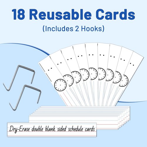 AKAYOK Daily Schedule Pocket Chart - Hanging File Folders for Legal & Letter Size
