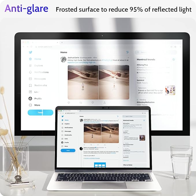 Peslv Magnetic Privacy Screen for MacBook Air 13 Inch (2010-2017), Removable Anti Blue Light Glare Peep Filter Black out Screen Protector for Mac 13In Laptop Model (A1369, A1466)