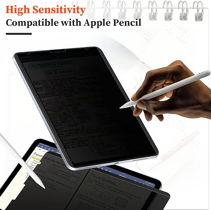 Mamol Upgraded 360° Privacy Screen Protector for iPad Pro 11" 4th 3rd 2nd 1st Generation 2022 2021 2020 2018/ iPad Air 5/ Air 4 10.9" (2022/2020) (Landscape+Portrait Privacy), Magnetic Removable