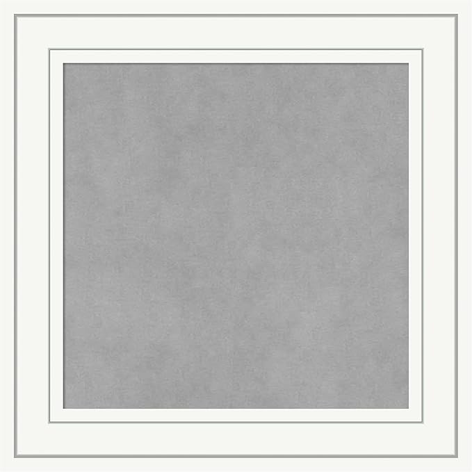 Amanti Art White Framed Magnetic Board 21x21 Small Vision Board for use with Magnets, 100% Metal Sheet to Display Items as Office Decor or for Home Organization in mudroom, Kitchen or Kids Room