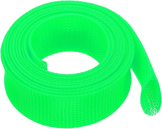 uxcell Expandable Sleeving, 2-inch 10ft Cable Sleeve, Green