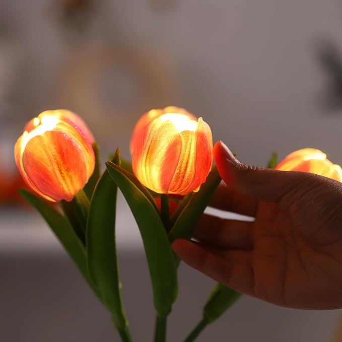 WSYEAR Tulip Lamp Gifts for Mom from Daughter, Christmas Birthday Gifts for Women, Artificial Flower Lamp Night Light for Bedroom Decor Gift for Girlfriend Wife Sister