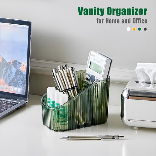 Grean Makeup Brush Holder - Stylish Vanity Organizer with 6 Cups for Skincare & Accessories