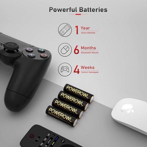 POWEROWL High-Capacity AAA Batteries - 24 Pack, 1.5V Long-Lasting, 10-Year Shelf Life