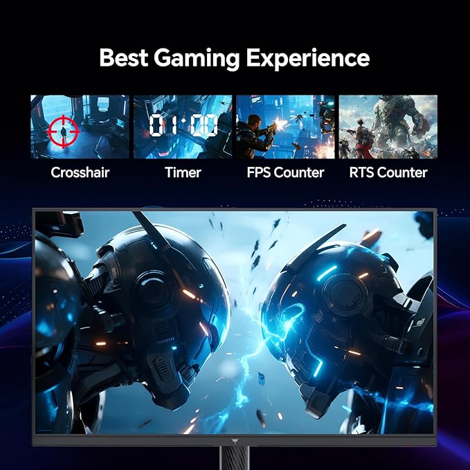 KTC QHD Mini LED Monitor 27 Inch, 1440P 180Hz Gaming PC Monitor, HDR 1400, HDMI2.0, DP1.4, USB, Swivel/Height/Pivot/Tilt Adjustable, VESA Support, White, M27T6