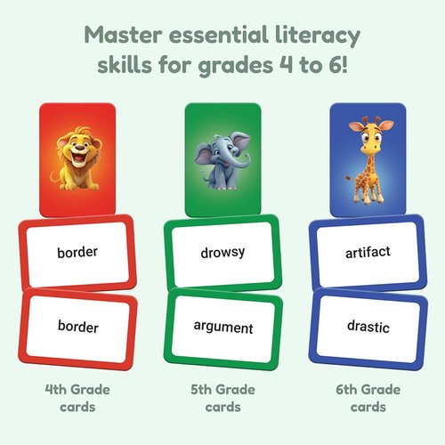 Fidget Game Vocabulary Words - Flash Card Game for Grades 4-6 | Develop Communication Skills & Reading Comprehension