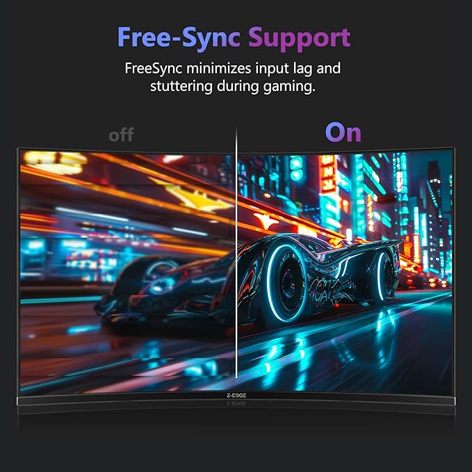 Z-Edge 27 inch Curved Gaming Monitor, FHD 1080P 200Hz 165Hz 144Hz Curved 1500R PC Monitor, MPRT 1ms Monitor, 350nits, 16.7M Colors, UG27 Frameless Bezel, 1X DP 1.4 Ports and 1X HDMI 2.0 Ports