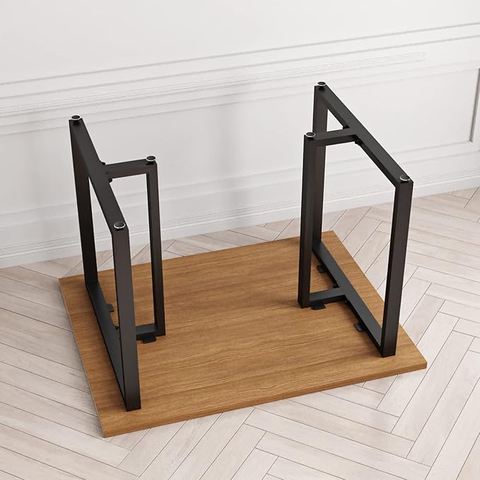 Black Metal Table Legs 28''inch Heavy Duty Metal Desk Legs,DIY Metal Legs for Table,Industrial Table Legs for Home Furniture(Without Plank)