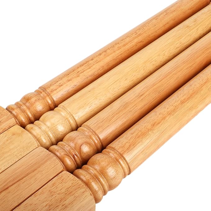 tonchean 28 inch Furniture Legs 4 Pack Turned Farmhouse Table Legs Set DIY Wood Legs Round Farmhouse Legs Replacement Coffee Table Bench Dining Legs Varnish Coated