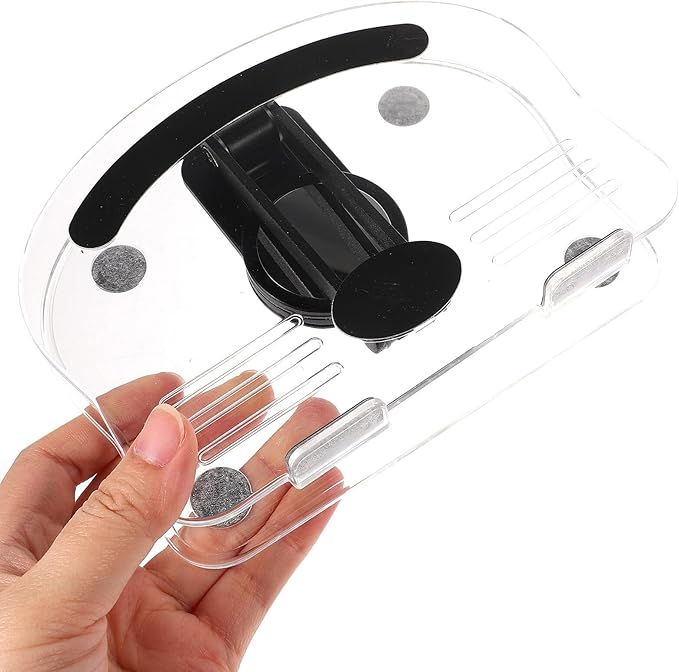 CONGARTENO Adjustable Acrylic Tablet Stand and Desktop Phone Holder for Desk Use, 360° Rotatable Foldable Dark Phone and Laptop Mount Compatible with iPad and Smartphones