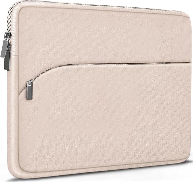 Laptop Case 13.3 inch, Portable Monitor Protective Laptop Sleeve with Front Pocket Computer Bag Compatible with MacBook Air Pro 13.3 inch 14 inch, Dell, HP, Light Pink